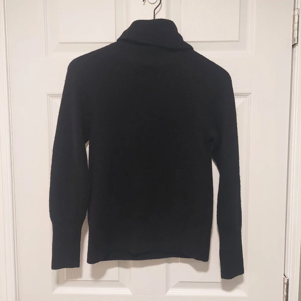 NWT! Quince Baby Alpaca-Wool Blend Turtleneck Black Sweater! Sz. XS (B11) - Picture 5 of 12